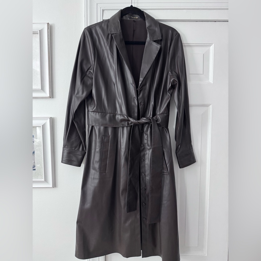 Kobi Halperin's Dixie faux leather midi shirtdress - Picture 6 of 10